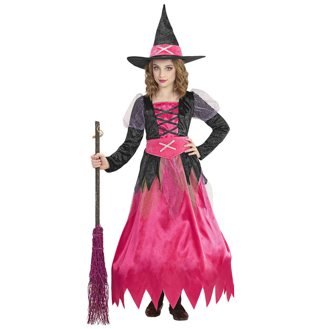 Halloween Kostüm Schwarz Rosa Mädchen