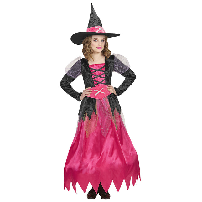 Halloween Kostüm Schwarz Rosa Mädchen