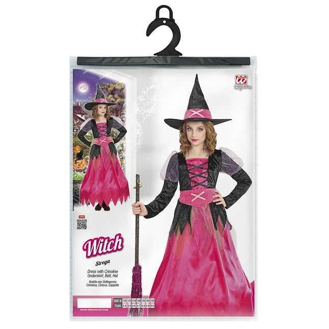 Halloween Kostüm Schwarz Rosa Mädchen