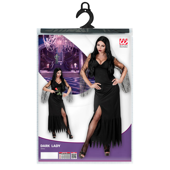 Halloween Kostüm Schwarz Damen Langes Kleid