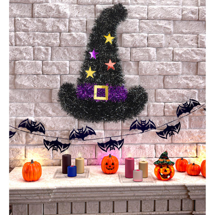 Halloween Wanddekoration Hexenhut 41cm