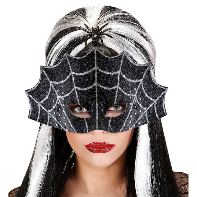 Halloween Maske Spinnennetz