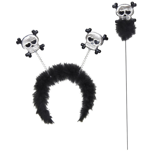 Halloween Haarband Totenkopf