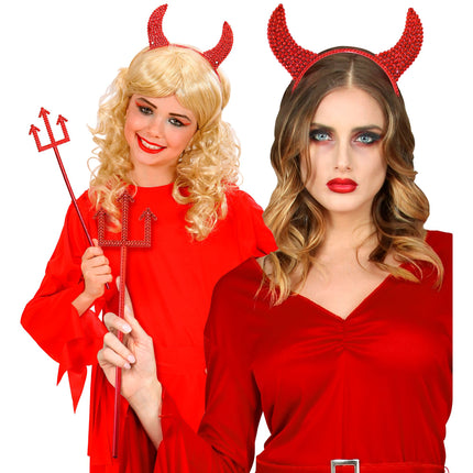 Halloween Accessoire Set Rot 2 Stück