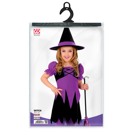Halloween Kostüm Lila Kinderhexe