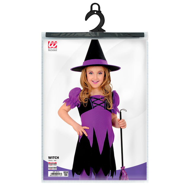 Halloween Kostüm Lila Kinderhexe