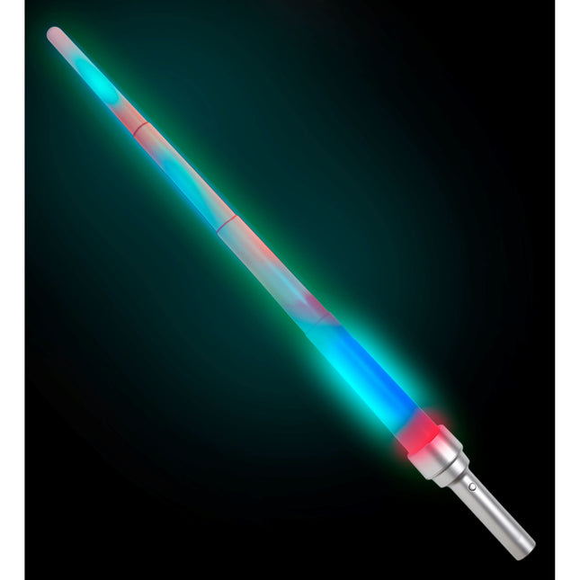 Weißes Fake-Schwert mit Licht 90cm