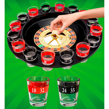 Rot-Schwarz-Getränkespiel Roulette
