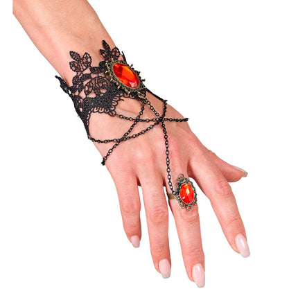Halloween Armband Rote Steinspitze