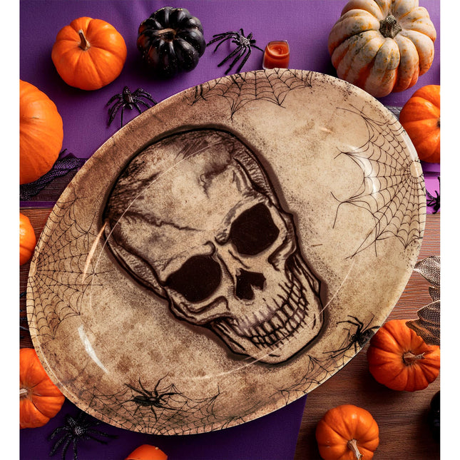 Halloween Tablett Totenkopf 32cm