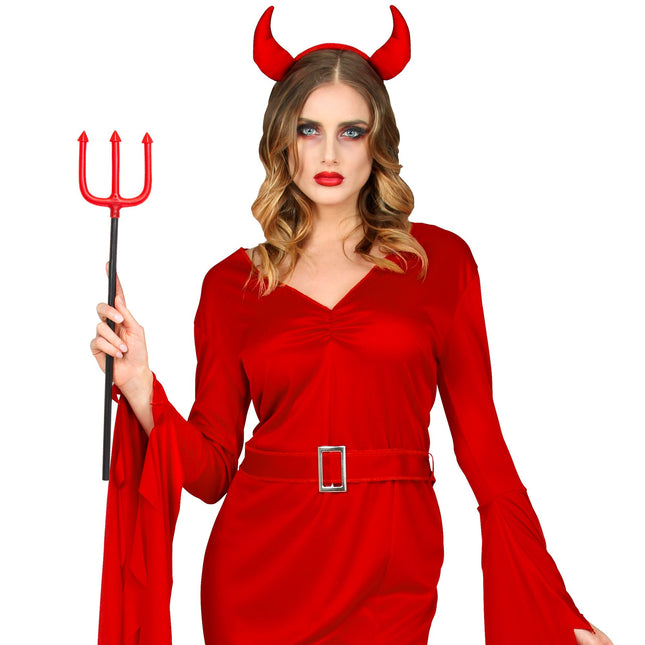Halloween Dreizack Rot 58cm
