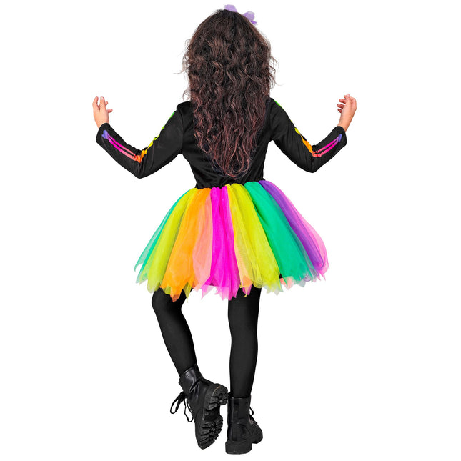 Halloween Kleid Buntes Skelett