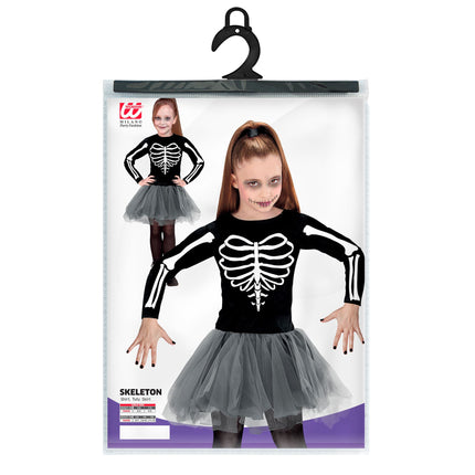 Halloween Kleid Mädchen Ballerina Skelett