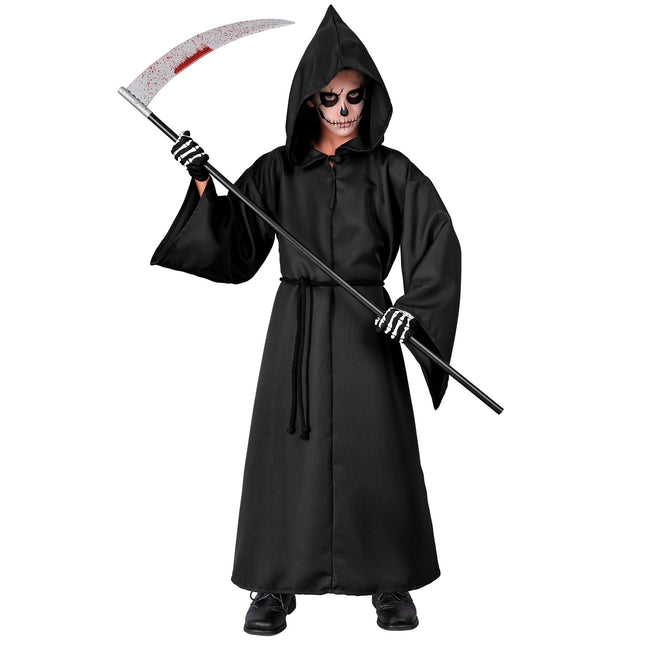 Halloween Kostüm Schwarzes Kind Sensenmann