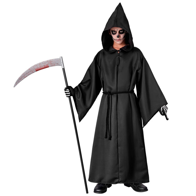 Halloween Kostüm Schwarzes Kind Sensenmann