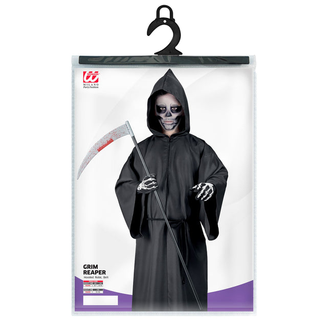 Halloween Kostüm Schwarzes Kind Sensenmann