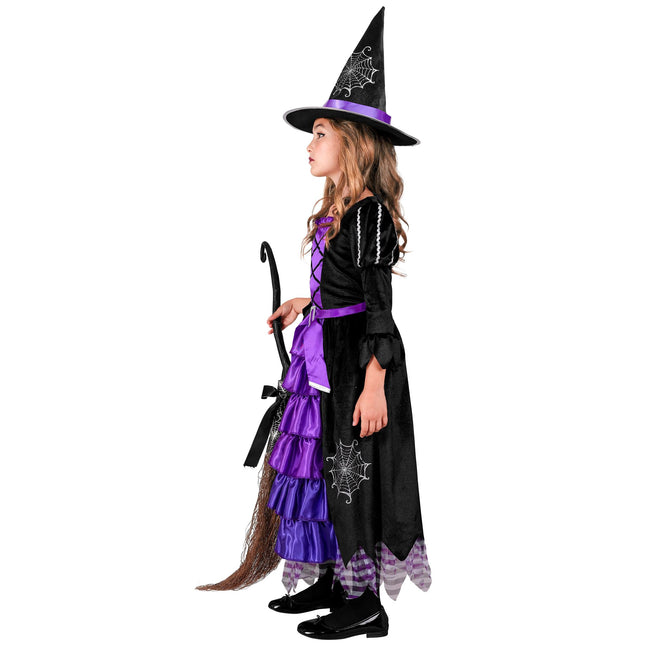 Halloween Kleid Lila Mädchen Hexe