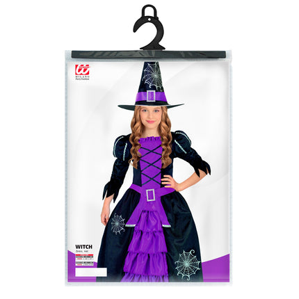 Halloween Kleid Lila Mädchen Hexe