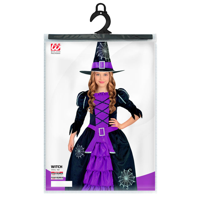 Halloween Kleid Lila Mädchen Hexe