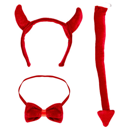 Halloween Accessoire Set Roter Teufel