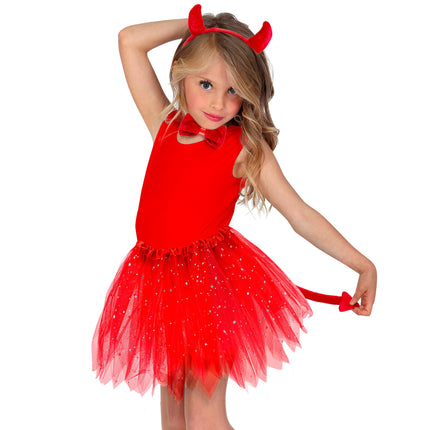 Halloween Accessoire Set Roter Teufel