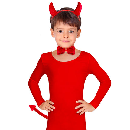 Halloween Accessoire Set Roter Teufel