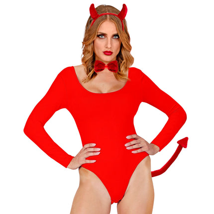 Halloween Accessoire Set Roter Teufel