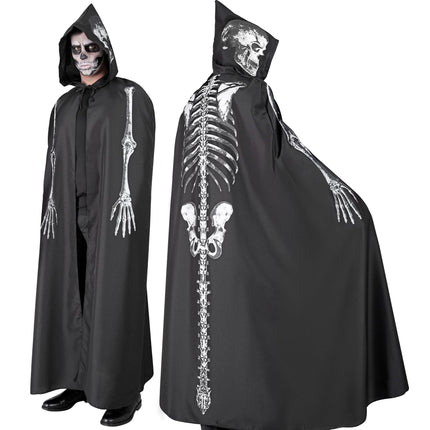 Halloween Umhang Skelett 1,5m