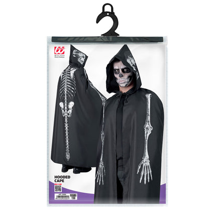 Halloween Umhang Skelett 1,5m