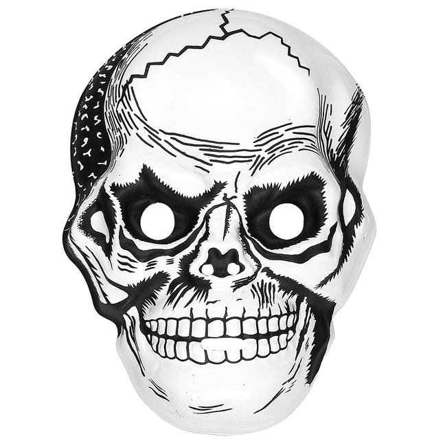 Halloween Maske Schwarz Weiß Totenkopf
