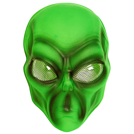 Halloween Maske Grünes Alien Plastik