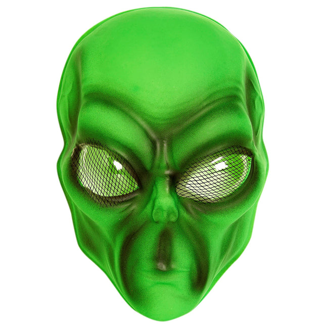 Halloween Maske Grünes Alien Plastik