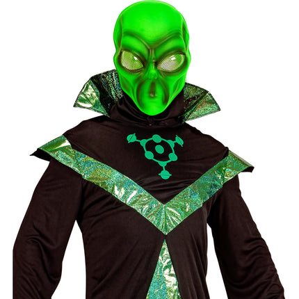 Halloween Maske Grünes Alien Plastik