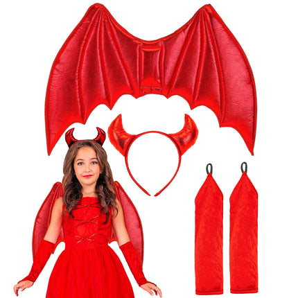 Halloween Kostüm Rotes Mädchen Duicel 6 Stück