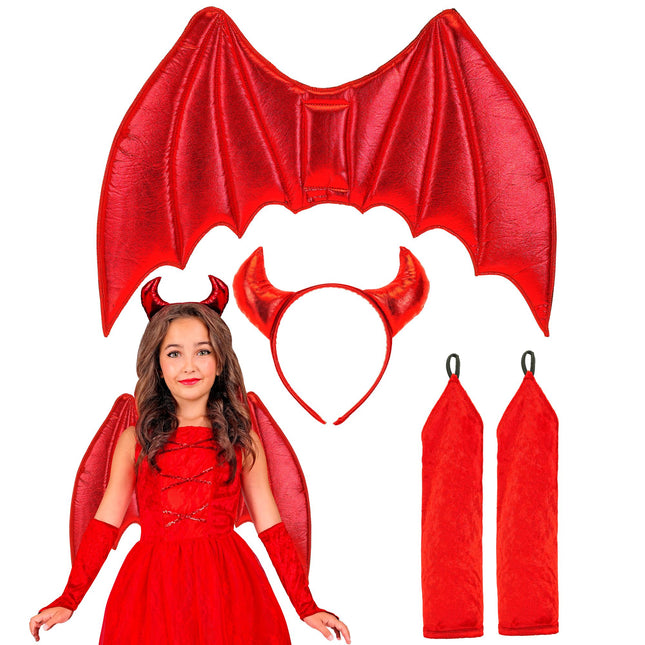 Halloween Kostüm Rotes Mädchen Duicel 6 Stück