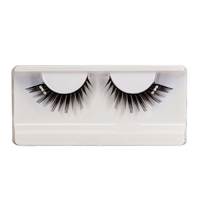 Schwarze Fake Lashes Steine