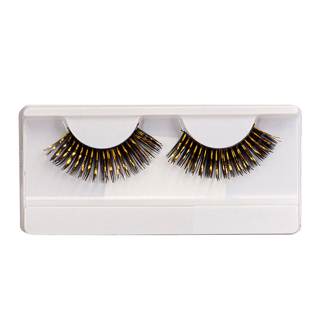 Falsche Wimpern in Schwarzgold