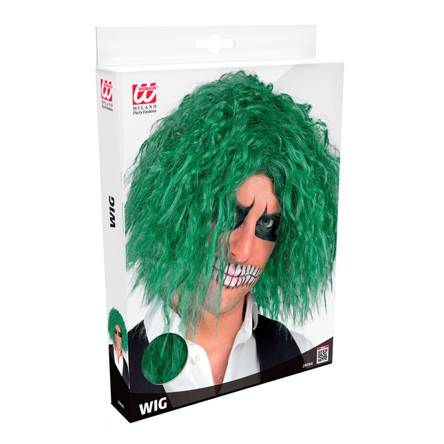 Halloween Perücke Grüner Clown Locken