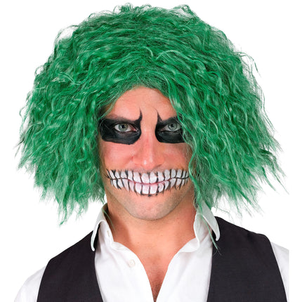 Halloween Perücke Grüner Clown Locken