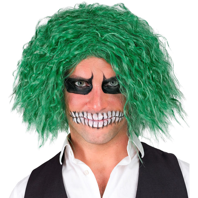 Halloween Perücke Grüner Clown Locken
