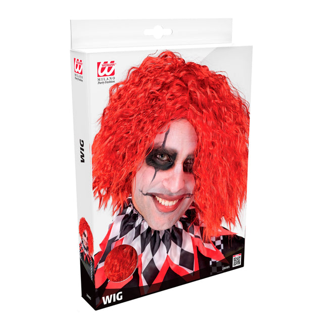 Halloween Perücke rot gelockt Clown