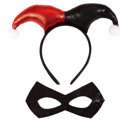 Halloween Accessoire Set Harlekin