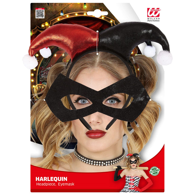 Halloween Accessoire Set Harlekin