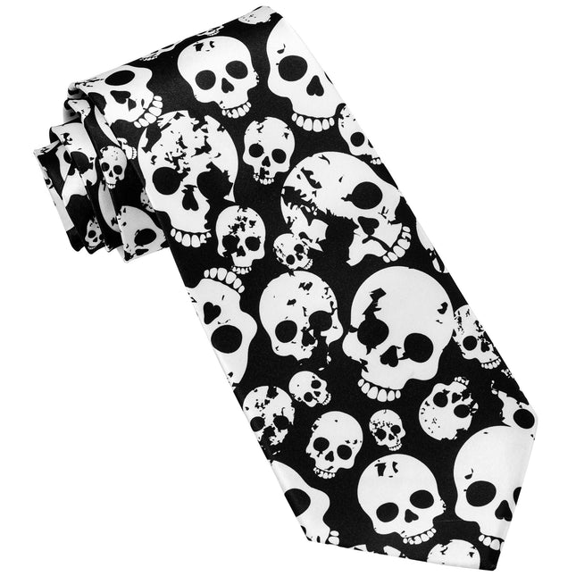 Halloween Krawatten-Totenköpfe