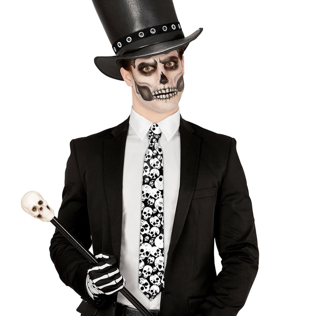 Halloween Krawatten-Totenköpfe