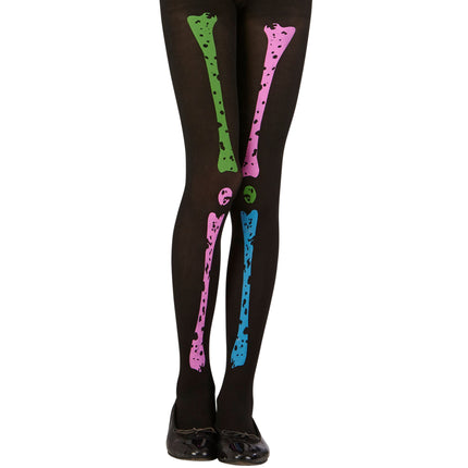 Halloween Strumpfhose Kind Skelett