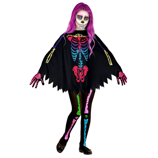 Halloween Strumpfhose Kind Skelett