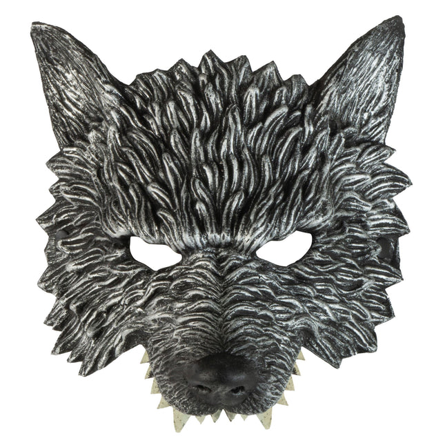 Halloween Maske Grauer Wolf