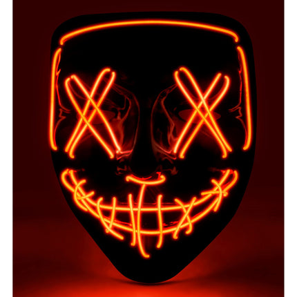 Halloween Maske Rot mit Licht