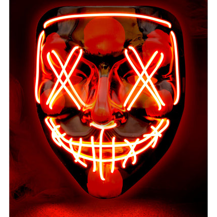 Halloween Maske Rot mit Licht